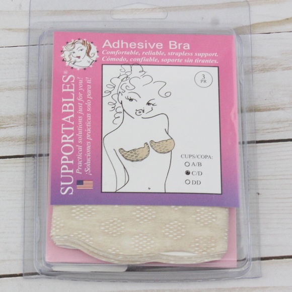 Supportables Women's Nude Adhesive Bra -- 3-Pairs - Picture 3 of 5